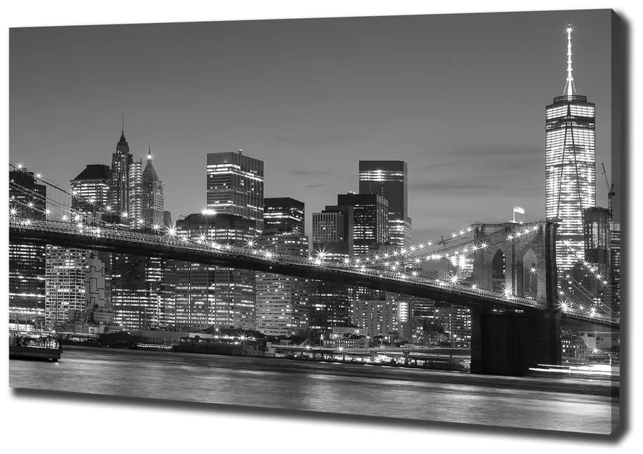 Tablou pe pânză Manhattan pe timp de noapte