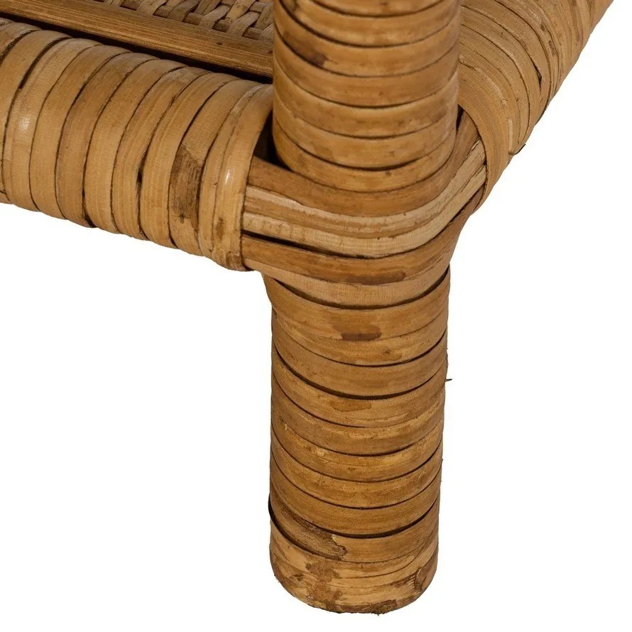 Măsuță de cafea în culoare naturală cu blat din sticlă 40x90 cm – Ixia