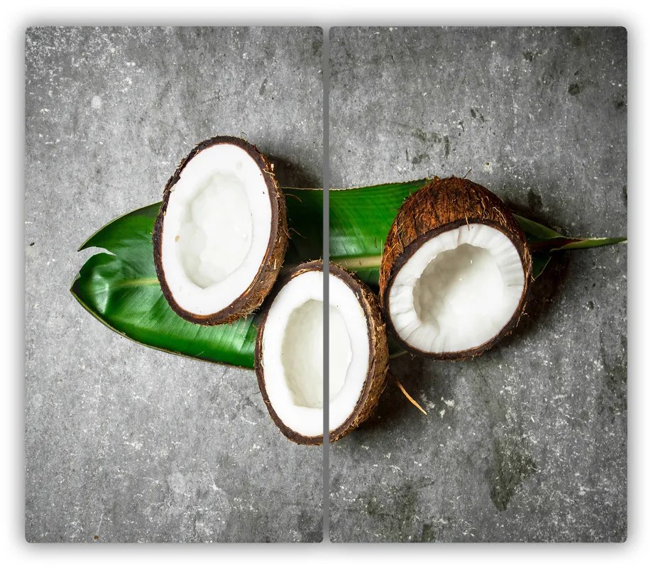 Tocator din sticla nucă de cocos jumătate