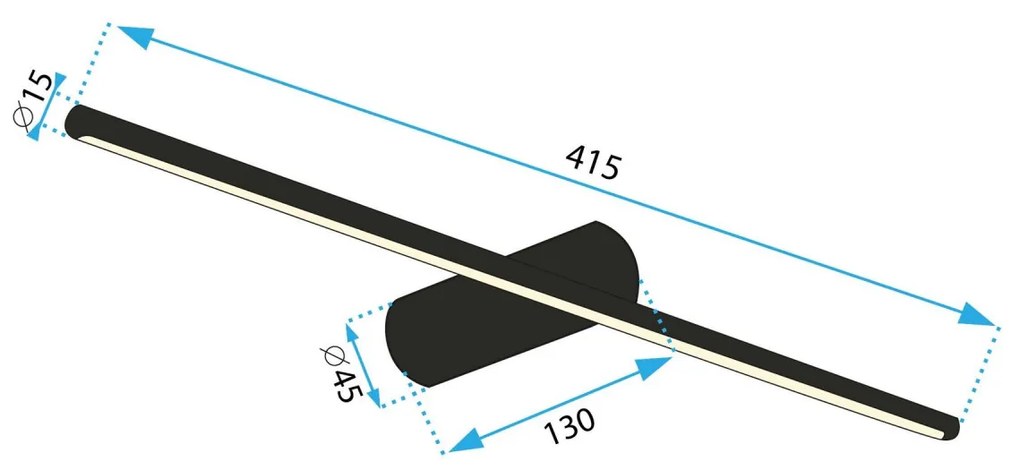 Aplica de perete LED 40CM APP1341-W Black
