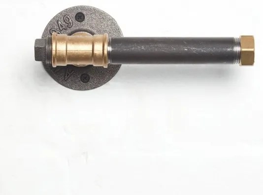 Suport de hârtie igienică BORURAF 8x22 cm neagră/aurie