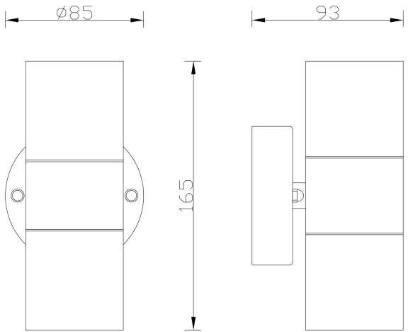 Globo 3201W-2 - Aplică de exterior JAICY 2xGU10/35W/230V IP44