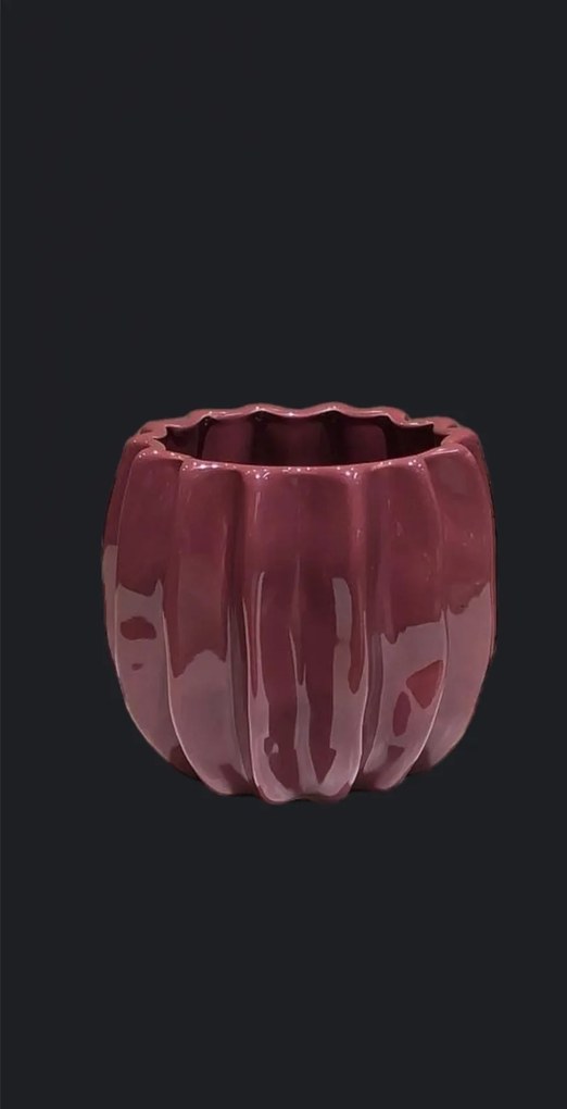 Vaza Ghiveci Nabuco Visiniu (Diametru 16cm inaltime 14cm)