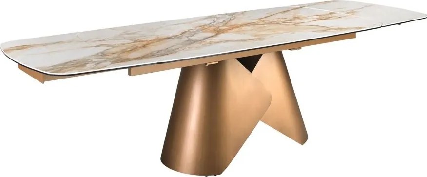 Masa extensibila design LUX Porcelain Marble 180-270cm