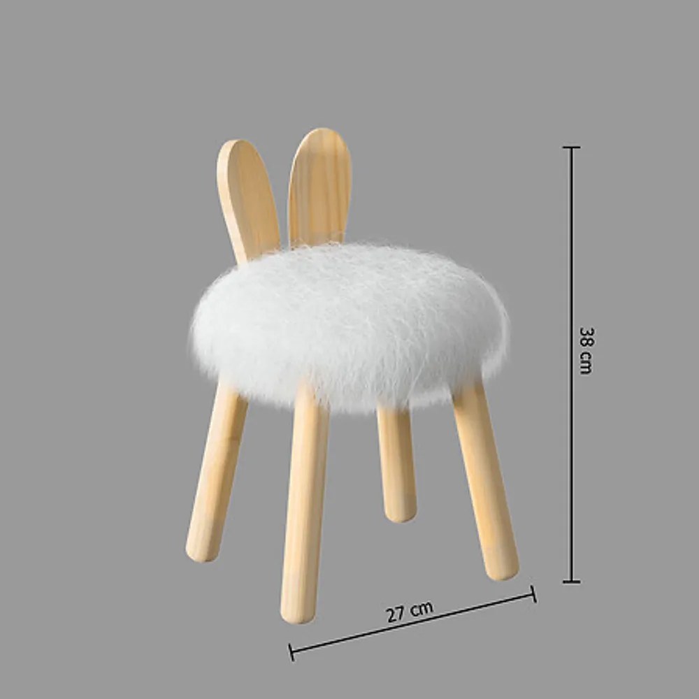 Scaunel pentru copii WHITE RABBIT alb