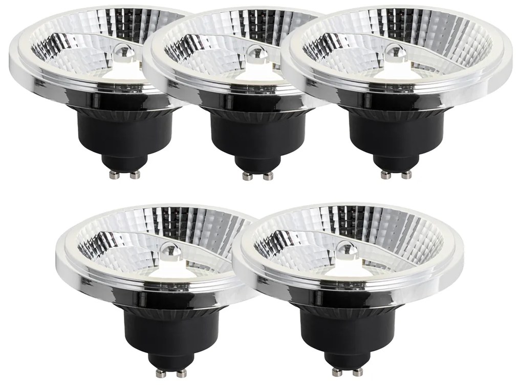 Set de 5 becuri LED GU10 cu 3 trepte de intensitate luminoasă, 111 mm, 10,5 W, 770 lm, 4000 K