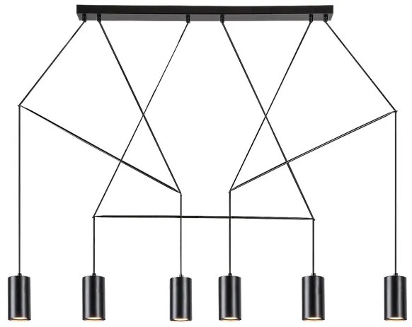 Lustră pe cablu ASLAUG 6xGU10/50W/230V Rabalux 72018