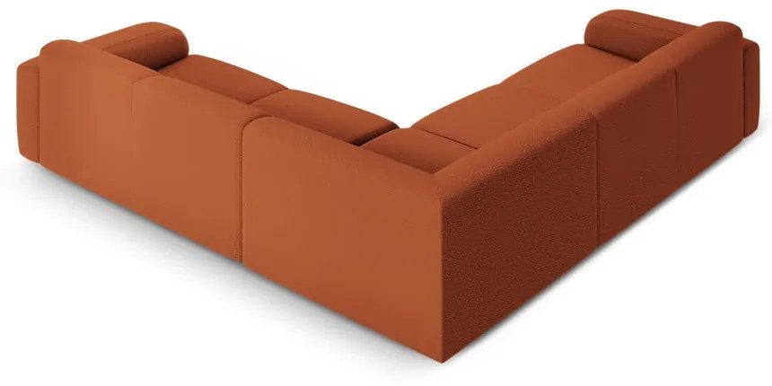 Colțar maro cu tapițerie din țesătură bouclé (cu colț variabil/în formă de ”L”) Molino – Micadoni Home