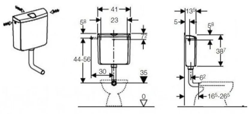 Rezervor spalare AP110, alb alpin