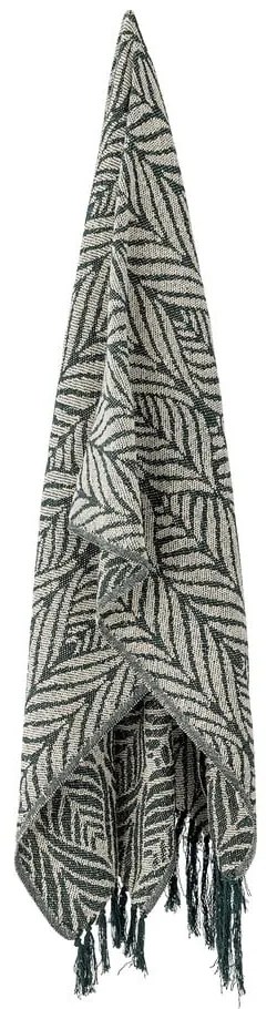 Pătură verde/bej din bumbac reciclat 130x160 cm Ugento – Bloomingville