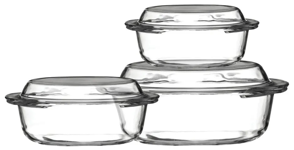 Vase de copt 3 buc. din sticlă 21x24 cm Ovenlove – Premier Housewares