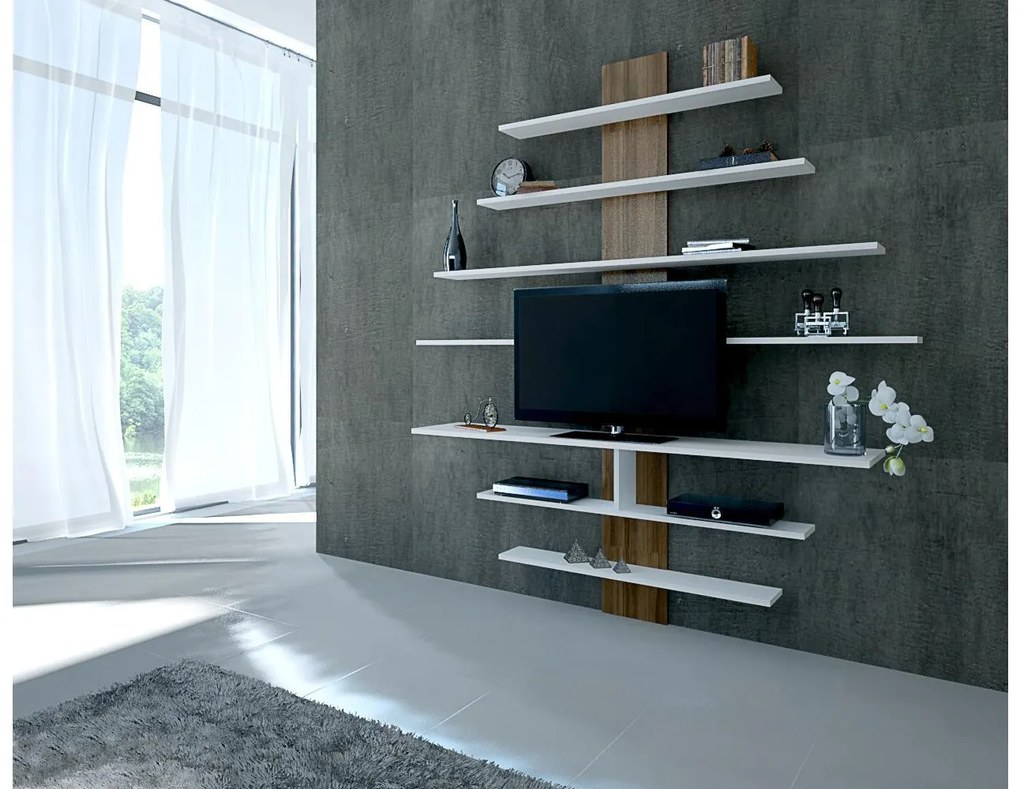 Mobilier living Ziva 1 (alb + nuc). 1102662