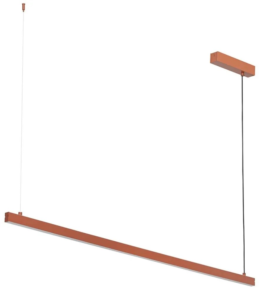 Lustra suspendata LED, 120cm, Otel, Teracota, MIAMI