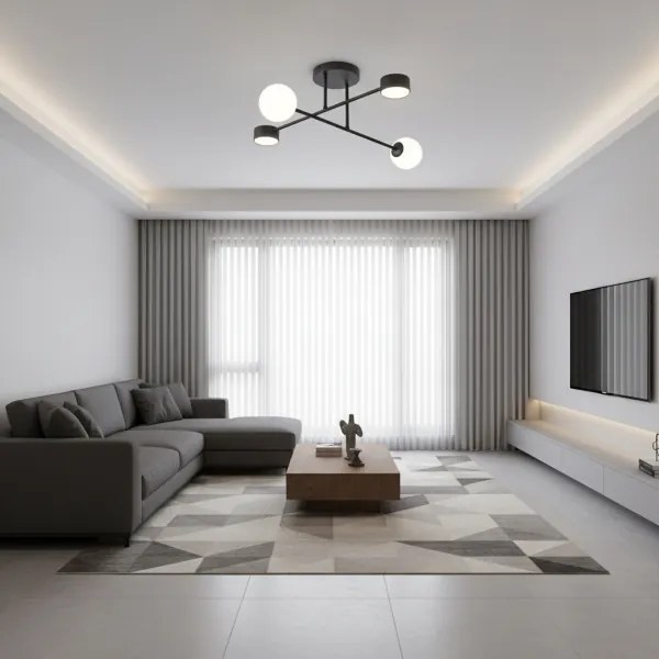 Lustră aplicată HOLON, 2xG9/8W/230V + 2xGX53/12W, neagră