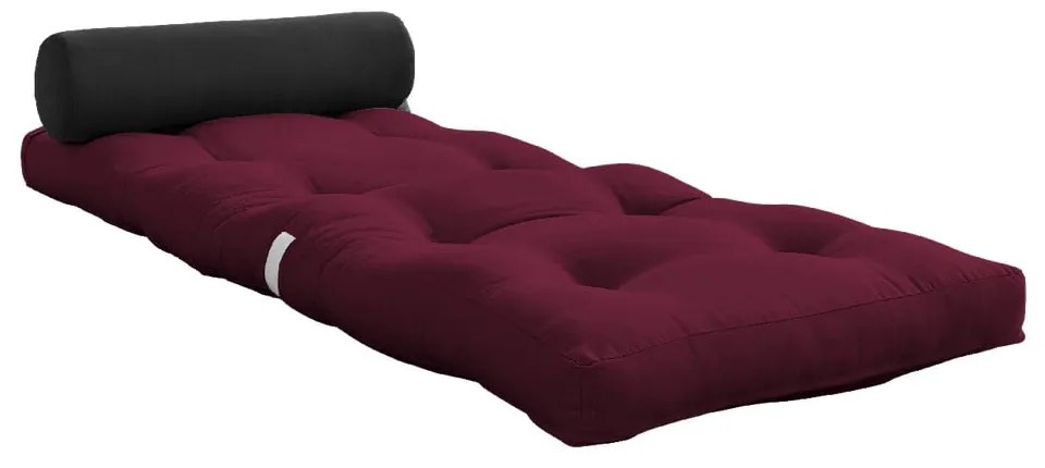 Saltea futon burgundy 70x200 cm Wrap Bordeaux/Dark Grey – Karup Design