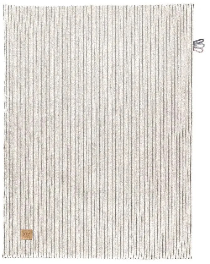 Pătură pentru copii crem din catifea reiată 100x77 cm – Meowbaby