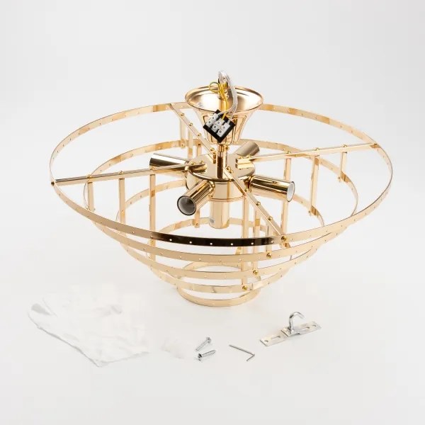 Lustră de cristal aplicată Brilagi CRYSTAL 5xE14/40W/230V auriu