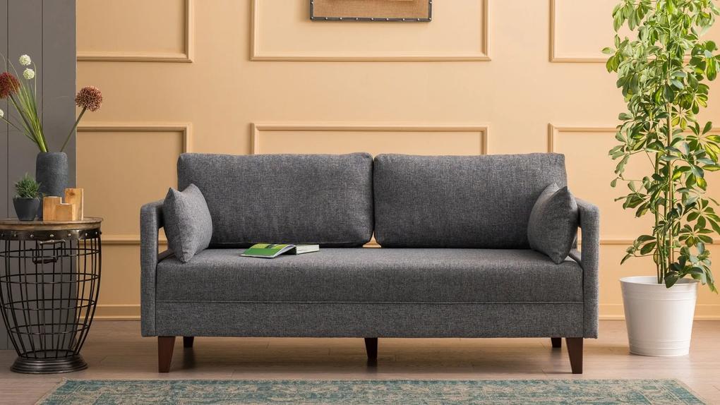 Canapea cu 2 Locuri Comfort, Gri, 175 x 80 x 80 cm