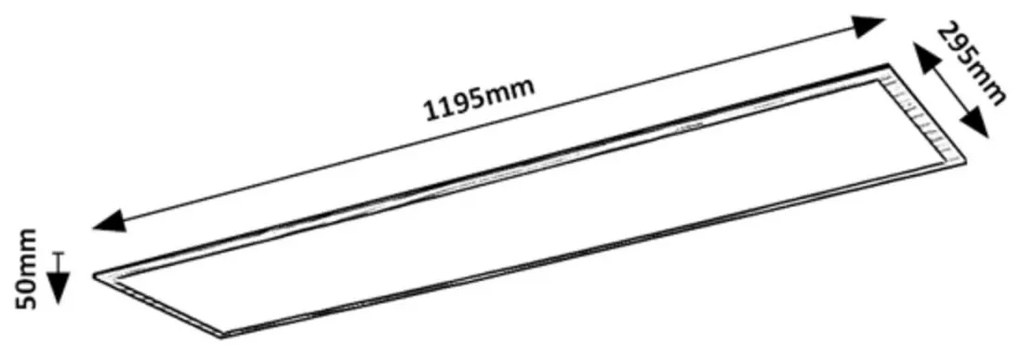 Panou LED incastrat 6909, 1195x295mm, 40W, 4000lm, lumina neutra, alb, IP20, Rabalux