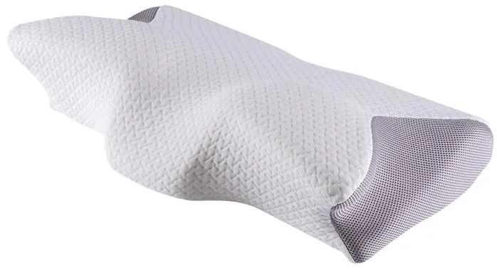 Pernă ergonomică din spumă cu memorie alb-gri 60 x 35 cm