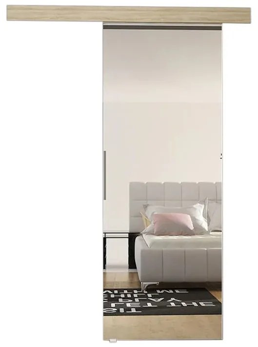 Expedo Ușă glisantă DOLANO II cu oglindă + Amortizor, 96,5x205, sonoma