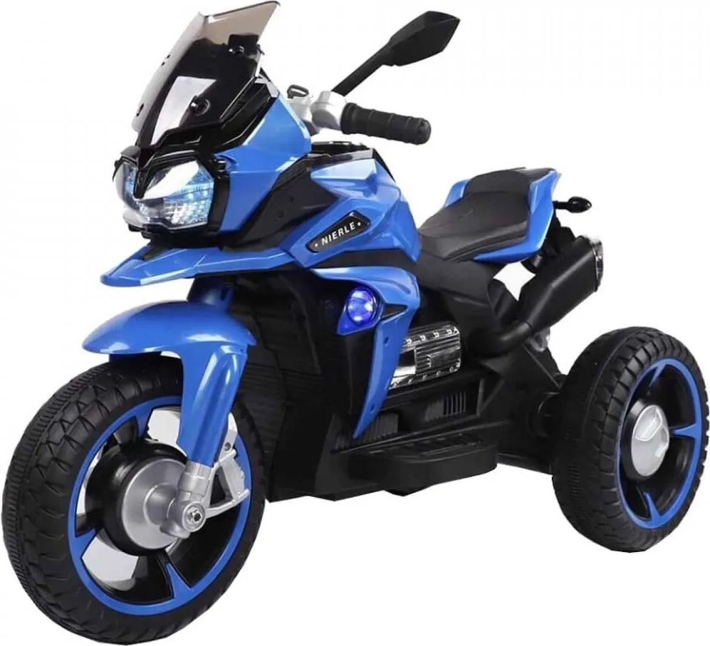 Motocicleta Electrica cu Acumulator Pentru Copii NOVOKIDS™ Ontario Motor, 3-8 ani, max 30 kg, Cu USB, Sunete si Lumini LED, Pornire cu cheie, 3 Roti,