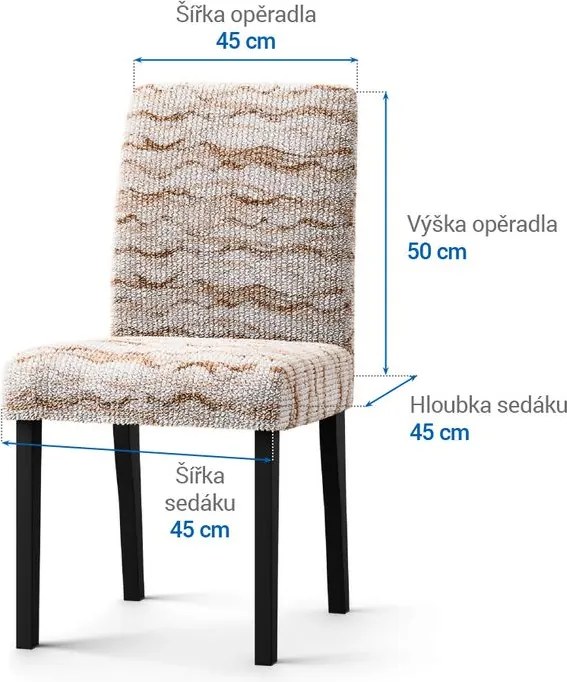 Gaico Huse bielastice OCEANO NOU bej scaun cu spatar 2 buc (45 x 45 x 50 cm)