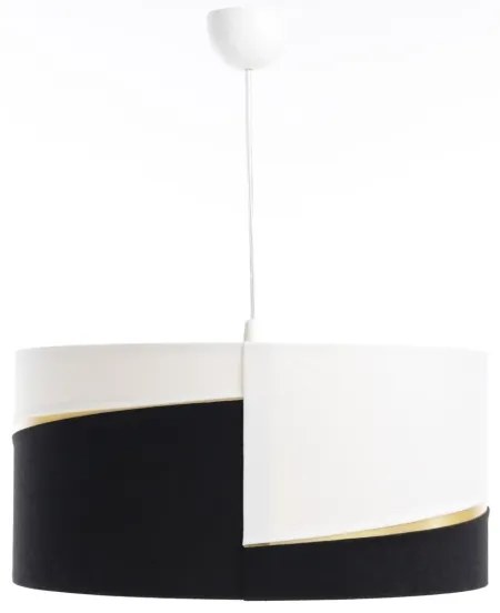 Lustră pe cablu SWING 1xE27/60W/230V negru/alb/auriu