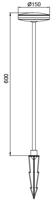 Tarus, Proiector de iluminat exterior IP54, H-60cm, AKITA negru MA-8480