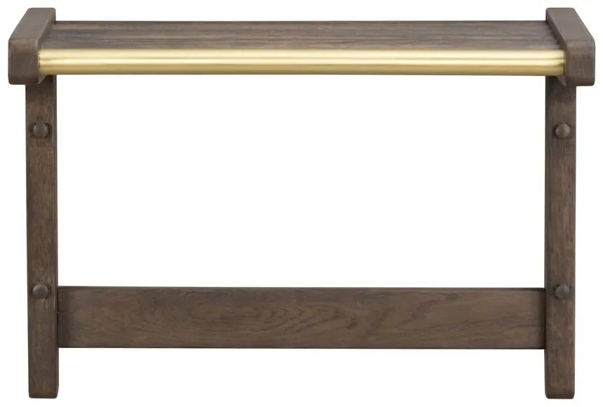 Cuier de perete maro închis din lemn masiv de stejar Inverness - Rowico