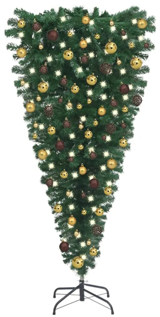 Pom Craciun artificial inversat LED-urigloburi, 240 cm
