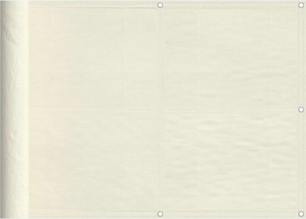 vidaXL Paravan de balcon, crem, 75x1000 cm, 100% poliester oxford
