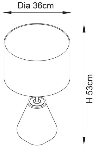 Endon 93059 - Lampă de masă ALYSSIA 1xE27/10W/230V aurie/albastră
