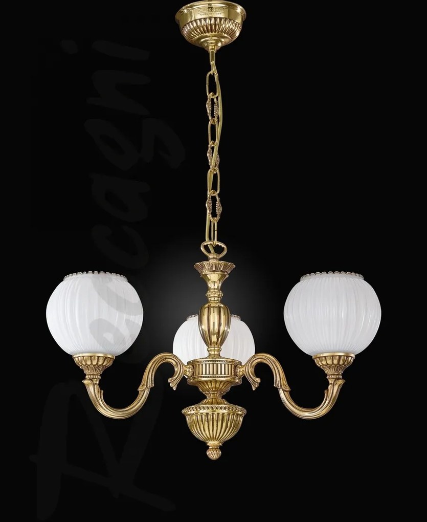Candelabru din alama cu 3 brate design italian 9350