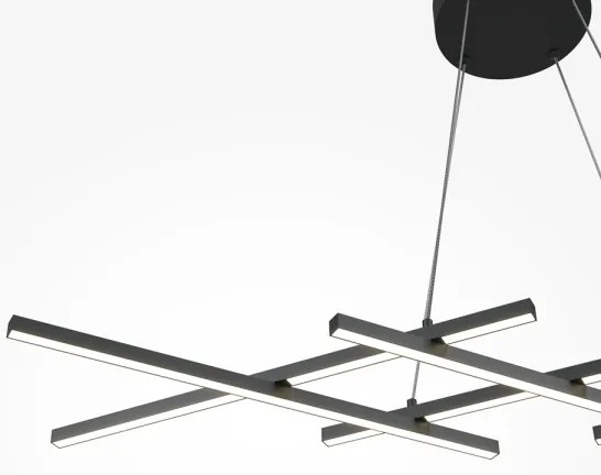 Maytoni MOD244PL-L50BK - Lustră LED suspendată pe cablu HALO LED/40W/230V, neagră