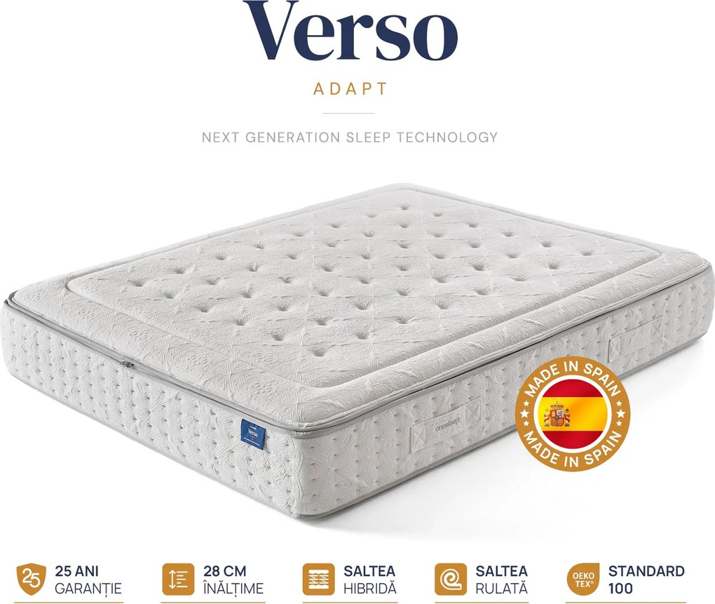 Saltea Onesleep, Verso Adapt Sleep Technology, 90x200x28, Medie