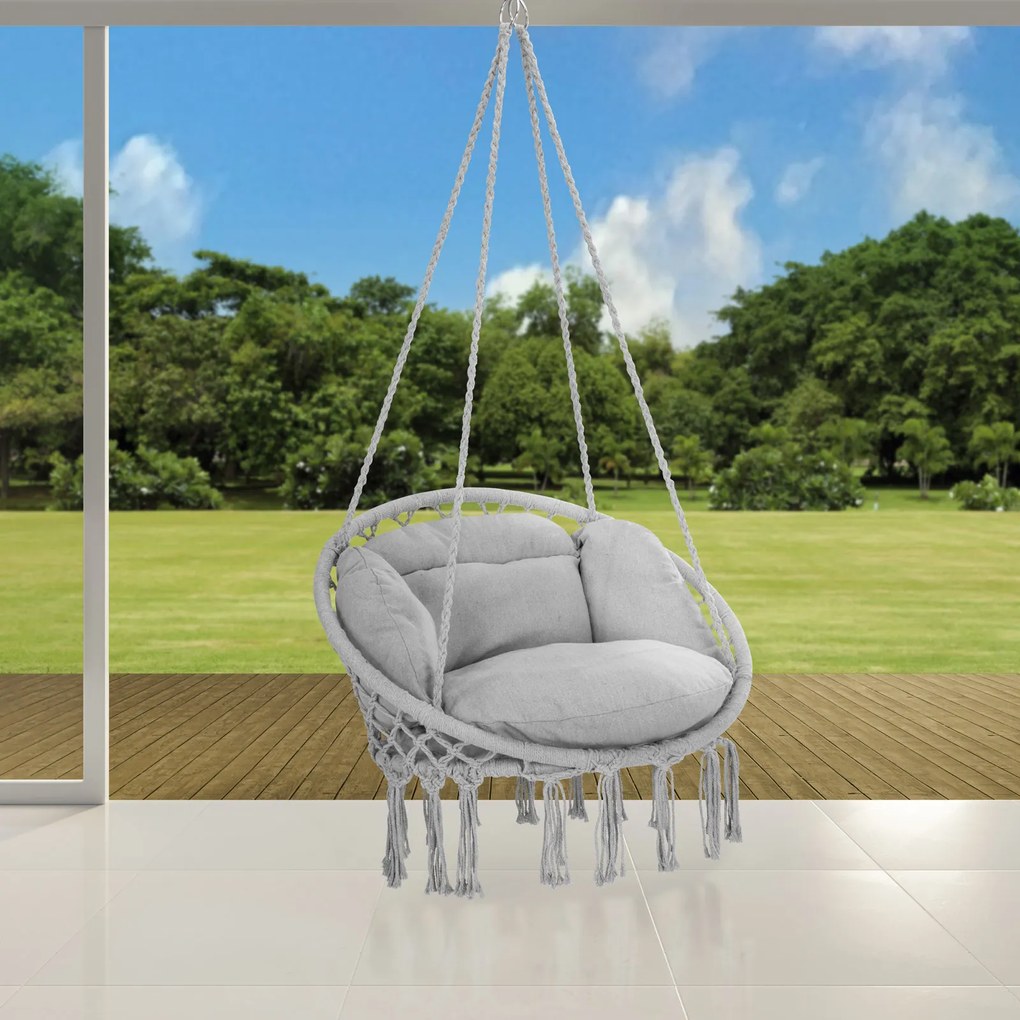 Deuba Scaun suspendat 80x60x140cm - gri