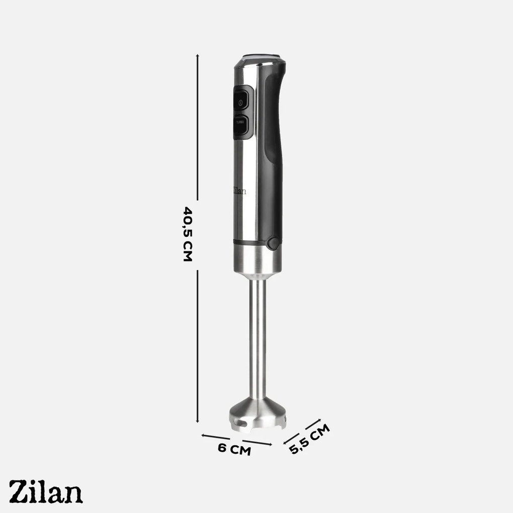 Mixer vertical ZİLAN ZLN3994, 1200W, 15 viteze, functie Turbo, İnox