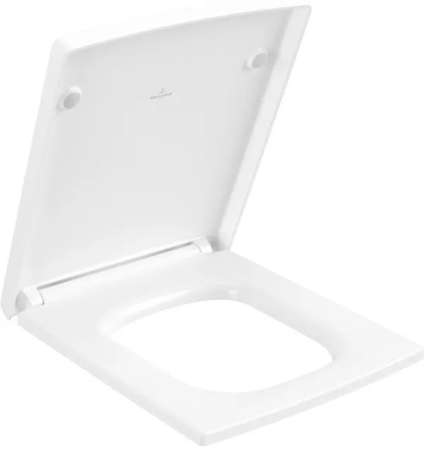 Capac WC, Villeroy&amp;Boch Memento 2.0, cu inchidere lenta, Alb Alpin, 8M24S101