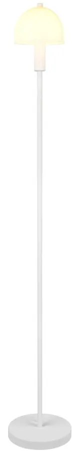 Lampadar alb cu abajur din sticlă (înălțime 120 cm) Glenn – Trio