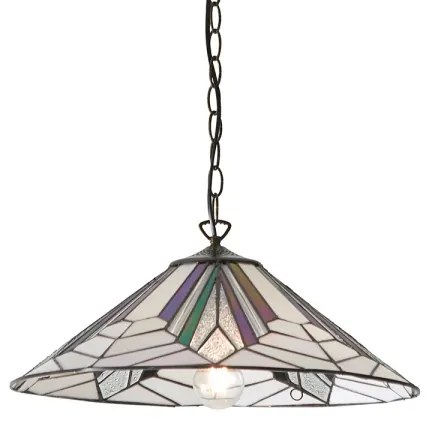 Endon 63938 - Lustră Tiffany ASTORIA pe lanț, 1xE27/60W/230V, Ø48 cm