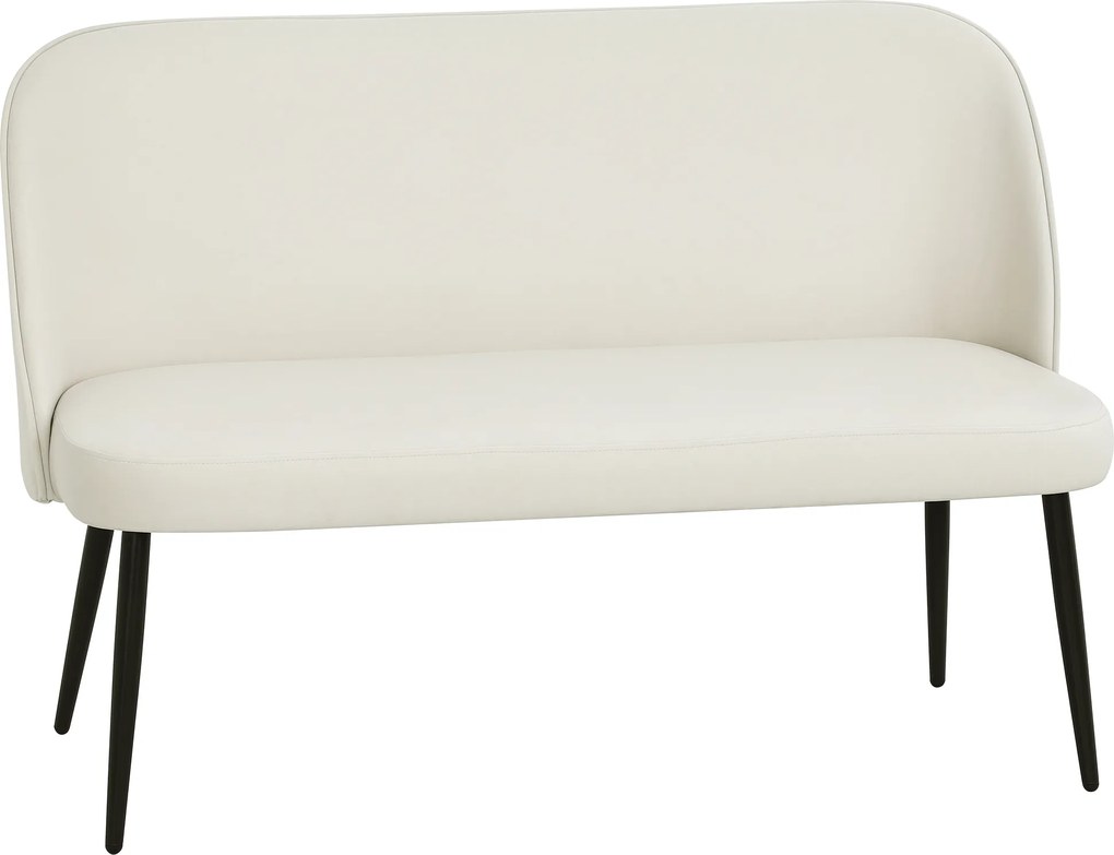 HOMCOM Canapea 2 locuri, canapea tapițată modernă cu cadru din metal și lemn, tapițerie cu aspect de catifea, bej | Aosom Romania