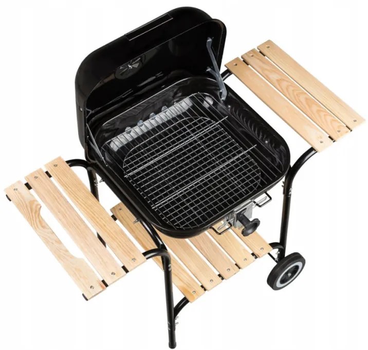 Grătar de grădină cu grilă reglabilă