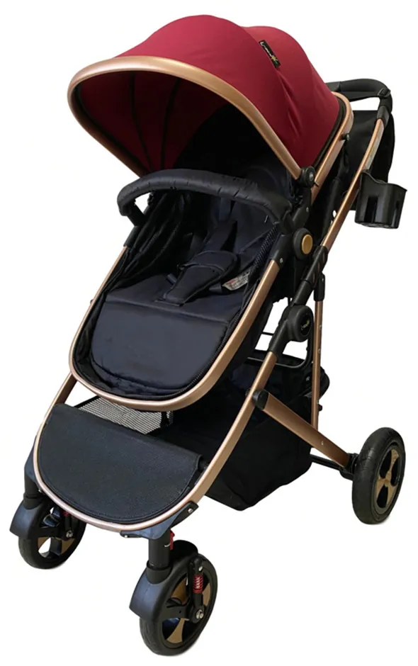 Carucior 2 in 1 reversibil si transformabil, landou sport si geanta cadou - Rosu - CPC-08-rosu