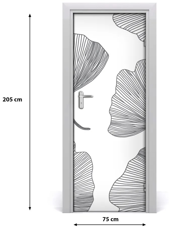 Autocolante pentru usi Furnir adeziv imagini de fundal ușă Ginkgo