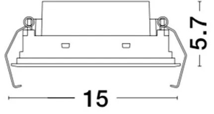 Corp incastrabil tavan fals cu 5 spoturi LED SWAN alb/ negru NVL-9232126