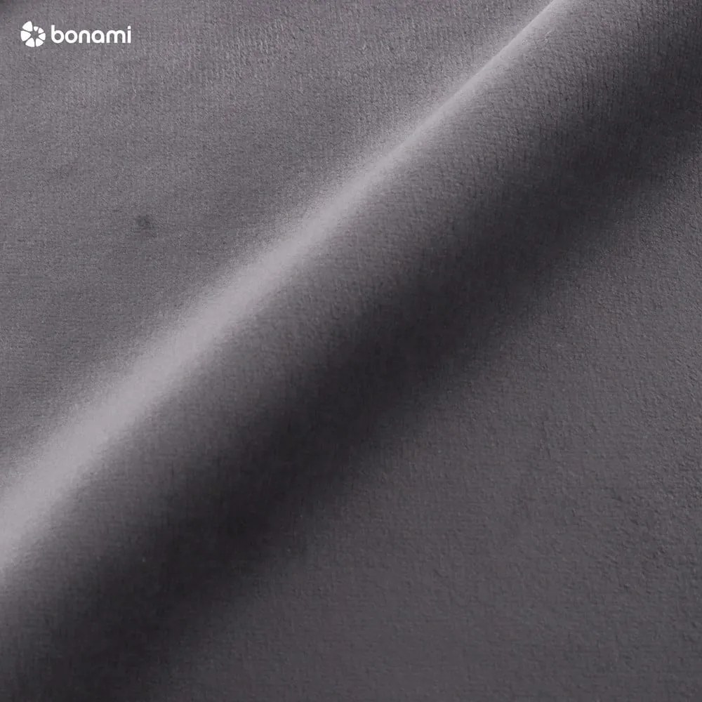 Pat matrimonial gri tapițat din catifea cu spațiu de depozitare cu somieră 200x200 cm Bellis – Micadoni