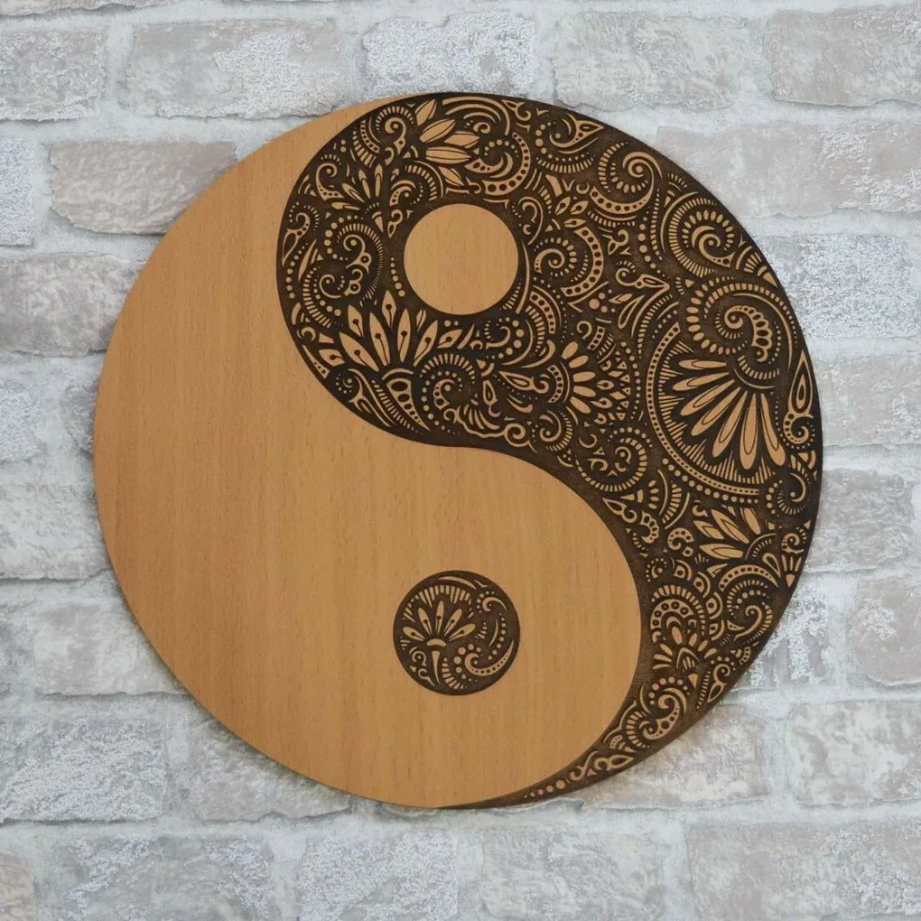 DUBLEZ | Yin Yang – Mandala vindecătoare realizată din lemn