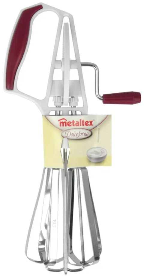 Mixer manual din oțel inoxidabil Metaltex Whiper, 25 x 13 cm