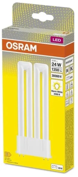 Tub LED fluorescent Osram 2G10/12W/230V 3000K